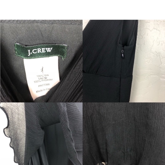 J. Crew | black Sophia dress in silk chiffon - Picture 5 of 5